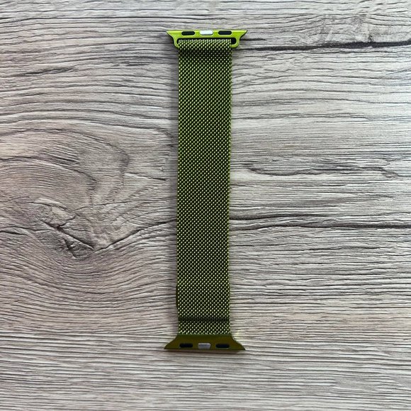 NEW BAND Grass Green Milanese Stainless For Apple Watch - Picture 2 of 5